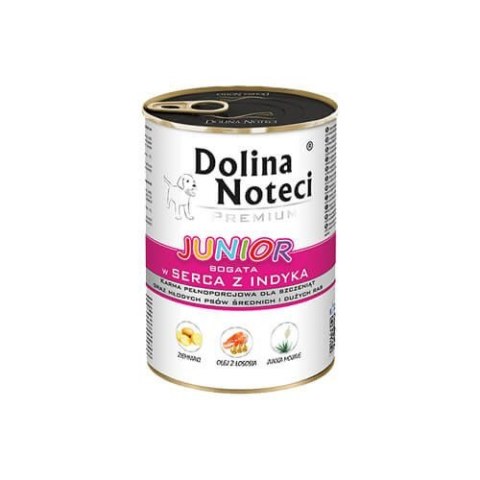 Dolina Noteci Junior bogata w serca z indyka 24 x 400g Dolina Noteci Junior bogata w serca z indyka 24 x 400g
