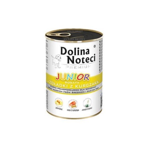Dolina Noteci Junior bogata w żołądki z kurczaka 24 x 400g Dolina Noteci Junior bogata w żołądki z kurczaka 24 x 400g