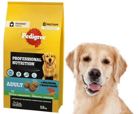 PEDIGREE Adult Professional Nutrition 12 kg z wołowiną i warzywami - sucha karma dla dorosłych psów dużych i średnich ras PEDIGREE Adult Professional Nutrition 12 kg z wołowiną i warzywami - sucha karma dla dorosłych psów dużych i średnich ras
