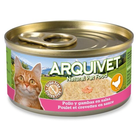 ARQUIVET karma dla kota kurczak w sosie z krewetkami puszka 80g ARQUIVET karma dla kota kurczak w sosie z krewetkami puszka 80g