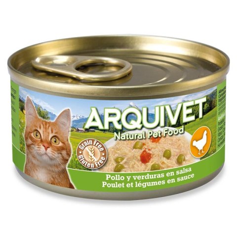 ARQUIVET karma dla kota kurczak w sosie z warzywami puszka 80g ARQUIVET karma dla kota kurczak w sosie z warzywami puszka 80g