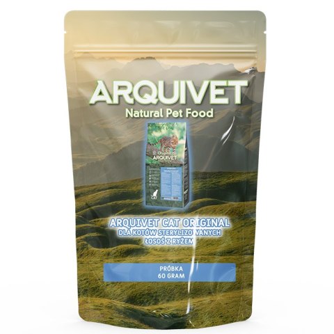 PRÓBKA ARQUIVET CAT Original dla kotów sterylizowanych łosoś z ryżem 60g PRÓBKA ARQUIVET CAT Original dla kotów sterylizowanych łosoś z ryżem 60g