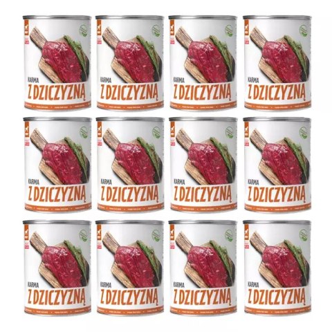 TUF TUF Mokra karma dla psa z dziczyzną 400g x 12 szt