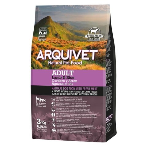 Arquivet Adult jagnięcina z ryżem karma dla psów 3kg Arquivet Adult jagnięcina z ryżem karma dla psów 3kg
