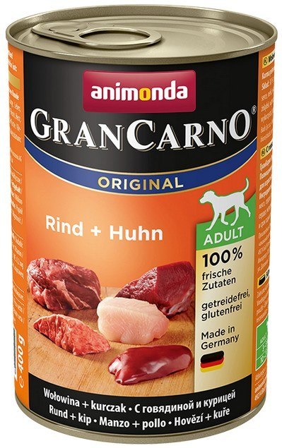 Animonda GranCarno Original Adult Rind Huhn Wołowina + Kurczak puszka 400g Animonda GranCarno Original Adult Rind Huhn Wołowina + Kurczak puszka 400g