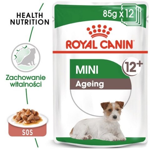 Royal Canin Mini Ageing karma mokra w sosie dla psów dojrzałych po 8 roku życia, ras małych saszetka 85g Royal Canin Mini Ageing karma mokra w sosie dla psów dojrzałych po 8 roku życia, ras małych saszetka 85g