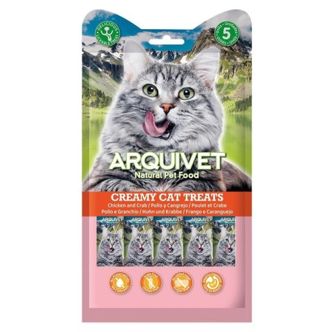 ARQUIVET Kremowa przekąska z kurczakiem i krabem 12 x 5x14g ARQUIVET Kremowa przekąska z kurczakiem i krabem 12 x 5x14g