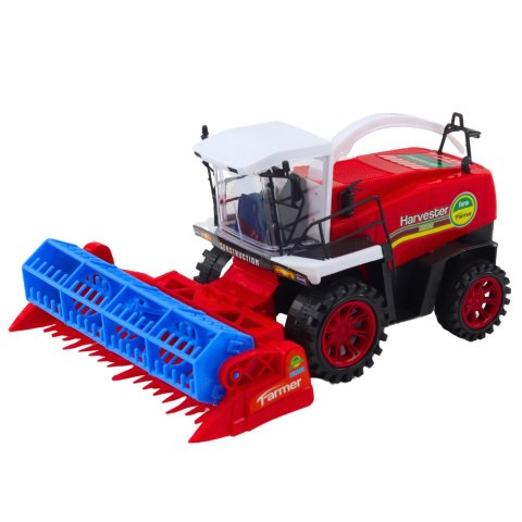Kombajn Zbożowy Farmerski Rolniczy Heder Napęd Czerwony Kombajn Zbożowy Farmerski Rolniczy Heder Napęd Czerwony