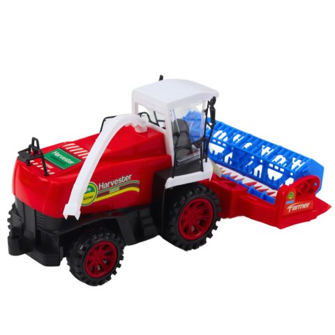 Kombajn Zbożowy Farmerski Rolniczy Heder Napęd Czerwony Kombajn Zbożowy Farmerski Rolniczy Heder Napęd Czerwony
