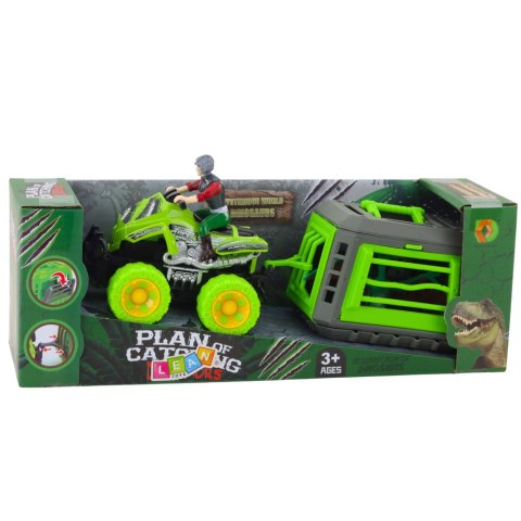 Zestaw Quad Z Kierowcą Klatka Z Dinozaurem Pterodaktyl Zestaw Quad Z Kierowcą Klatka Z Dinozaurem Pterodaktyl