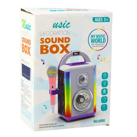 Zestaw Muzyczny Sound Box Mikrofon Głośnik Bluetooth MP3 Nagrywanie LED Zestaw Muzyczny Sound Box Mikrofon Głośnik Bluetooth MP3 Nagrywanie LED