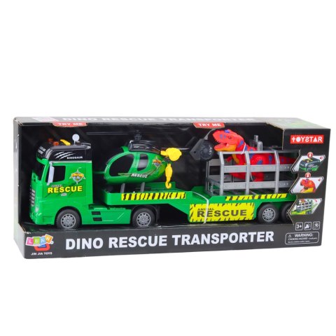 Zestaw Ratowniczy Ciężarówka Helikopter Samochód Dinozaur Światła Dźwięki Zestaw Ratowniczy Ciężarówka Helikopter Samochód Dinozaur Światła Dźwięki