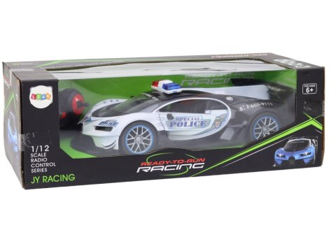 Auto Zdalnie Sterowane RC Policyjne w Skali 1:12 Biały Auto Zdalnie Sterowane RC Policyjne w Skali 1:12 Biały