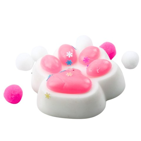 Gniotek Kocia Łapka Antystresowa Sensoryczna Squishy Biało-Różowa Gniotek Kocia Łapka Antystresowa Sensoryczna Squishy Biało-Różowa
