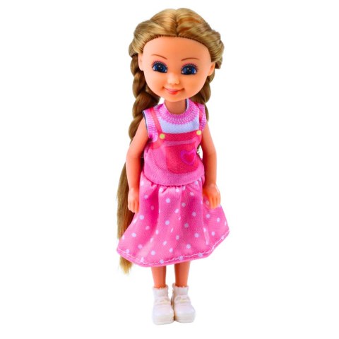 Mini Laleczka Z Długimi Włosami W Sukience 15cm Mix Mini Laleczka Z Długimi Włosami W Sukience 15cm Mix