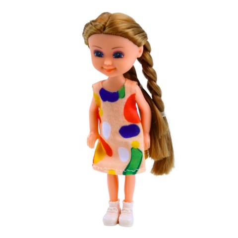 Mini Laleczka Z Długimi Włosami W Sukience 15cm Mix Mini Laleczka Z Długimi Włosami W Sukience 15cm Mix
