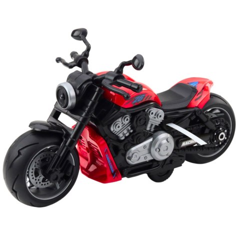 Motocykl Zabawkowy Na Baterie Napęd Światła Dźwięki Czerwony Motocykl Zabawkowy Na Baterie Napęd Światła Dźwięki Czerwony