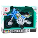 Motor Crossowy Off-Road Napęd Światła Dźwięki Niebieski