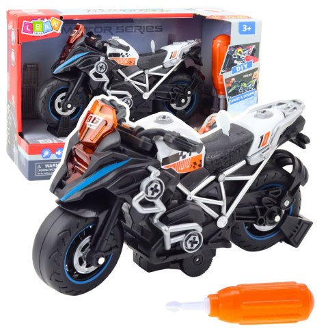 Motor Wyścigowy Do Skręcania Rozkręcania DIY Światła Dźwięki Czarny Motor Wyścigowy Do Skręcania Rozkręcania DIY Światła Dźwięki Czarny