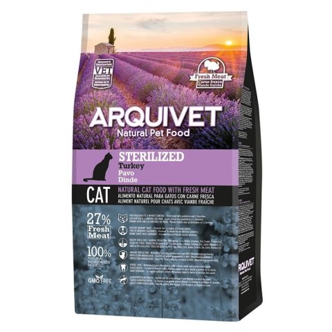 Arquivet karma dla kotów sterylizowanych z indykiem 1,5 kg Arquivet karma dla kotów sterylizowanych z indykiem 1,5 kg