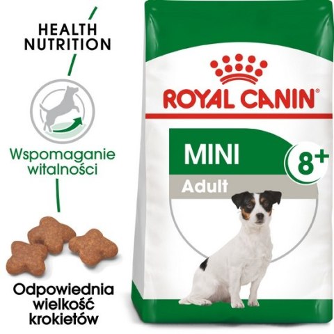 Royal Canin Mini Adult 8+ karma sucha dla psów starszych od 8 do 12 roku życia, ras małych 2kg Royal Canin Mini Adult 8+ karma sucha dla psów starszych od 8 do 12 roku życia, ras małych 2kg