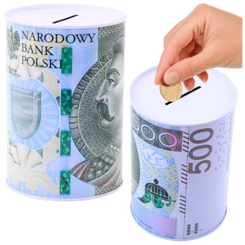 Skarbonka Metalowa Dla Dzieci Banknot 500 Złotych 15 x 10,5cm Skarbonka Metalowa Dla Dzieci Banknot 500 Złotych 15 x 10,5cm