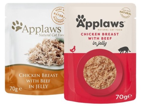 Applaws saszetka dla kota kurczak z wołowiną w galaretce 70g Applaws saszetka dla kota kurczak z wołowiną w galaretce 70g