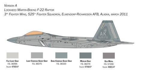 Model plastikowy Lockheed Martin F-22A Raptor Model plastikowy Lockheed Martin F-22A Raptor