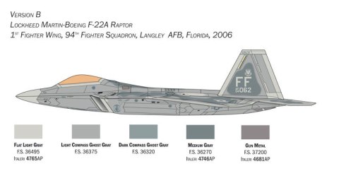 Model plastikowy Lockheed Martin F-22A Raptor Model plastikowy Lockheed Martin F-22A Raptor