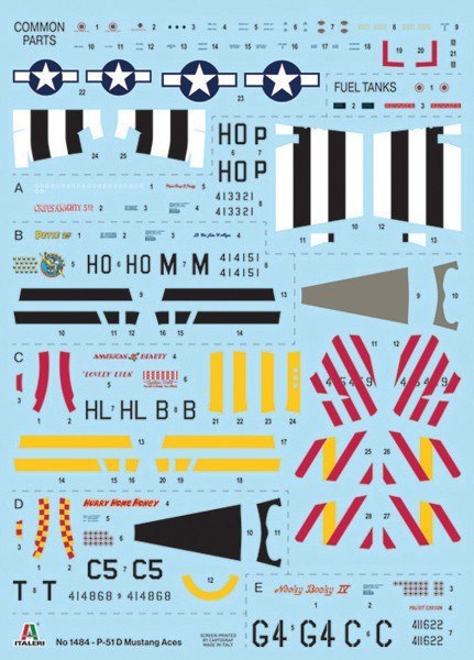 Model plastikowy P-51D Mustang Aces 1/72 Model plastikowy P-51D Mustang Aces 1/72
