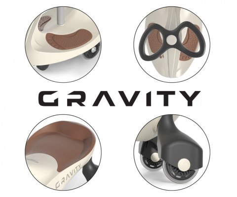 Jeździk Grawitacyjny Gravity beżowo-brązowy Jeździk Grawitacyjny Gravity beżowo-brązowy