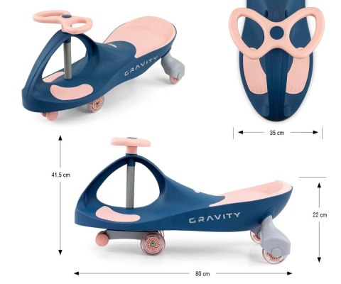 Jeździk grawitacyjny Gravity granatowo-różowy Jeździk grawitacyjny Gravity granatowo-różowy