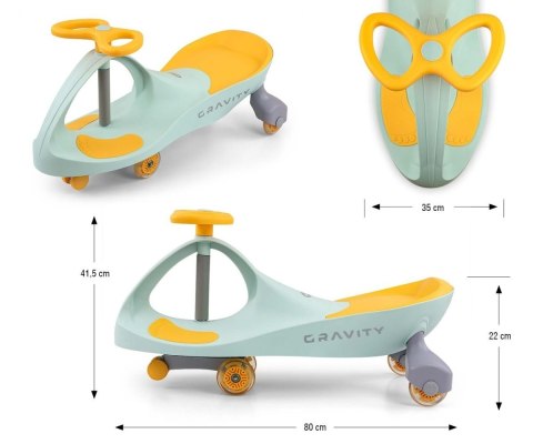 Jeździk grawitacyjny Gravity limonkowo-żółty Jeździk grawitacyjny Gravity limonkowo-żółty