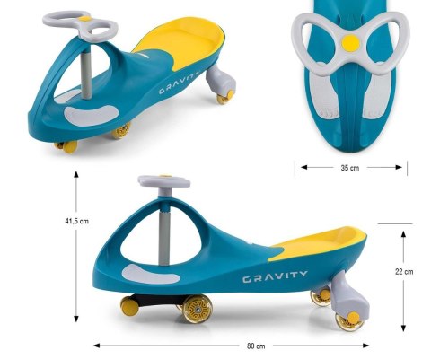 Jeździk grawitacyjny Gravity zielono-żółty Jeździk grawitacyjny Gravity zielono-żółty
