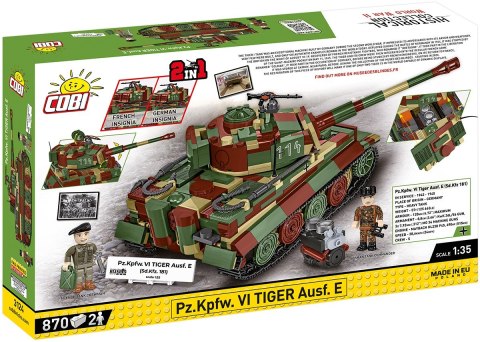 Klocki Pz.Kpfw. VI Tiger Ausf. E 870 klocków Klocki Pz.Kpfw. VI Tiger Ausf. E 870 klocków