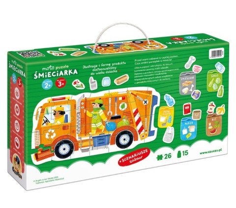 Puzzle Moto - Śmieciarka 26 elementów Puzzle Moto - Śmieciarka 26 elementów
