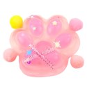 Gniotek Kocia Łapka Antystresowa Sensoryczna Squishy Kokardka Przeźroczysta