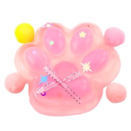 Gniotek Kocia Łapka Antystresowa Sensoryczna Squishy Kokardka Przeźroczysta