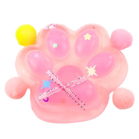 Gniotek Kocia Łapka Antystresowa Sensoryczna Squishy Kokardka Przeźroczysta Gniotek Kocia Łapka Antystresowa Sensoryczna Squishy Kokardka Przeźroczysta