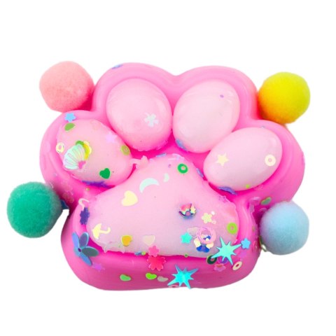 Gniotek Kocia Łapka Antystresowa Sensoryczna Squishy Konfetti Różowa Gniotek Kocia Łapka Antystresowa Sensoryczna Squishy Konfetti Różowa