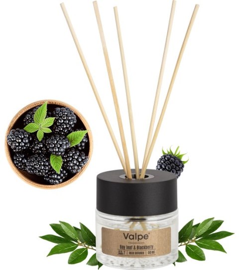 VALPE Dyfuzor Zapachowy Z Patyczkami LIŚĆ LAUROWY - JEŻYNA 50 ml dz50-325 VALPE Dyfuzor Zapachowy Z Patyczkami LIŚĆ LAUROWY - JEŻYNA 50 ml dz50-325