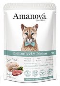 Amanova Cat Brilliant Beef & Chicken - wołowina i kurczak saszetka 85g [P14]