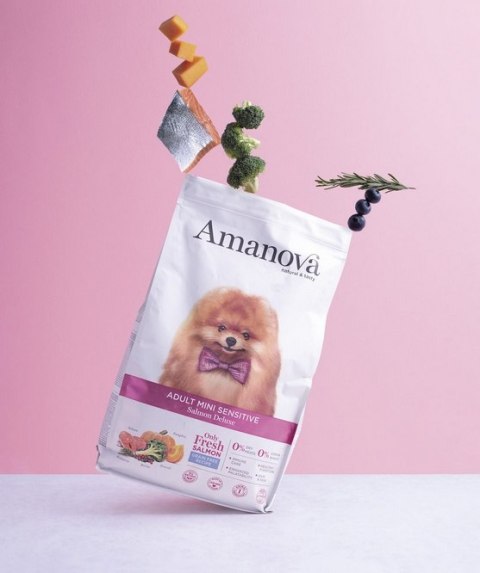 Amanova Dog Adult Mini Sensitive Salmon Deluxe - łosoś 800g Amanova Dog Adult Mini Sensitive Salmon Deluxe - łosoś 800g