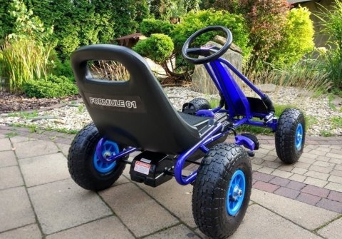Gokart Niebieski A-15 Pompowane Koła Gokart Niebieski A-15 Pompowane Koła