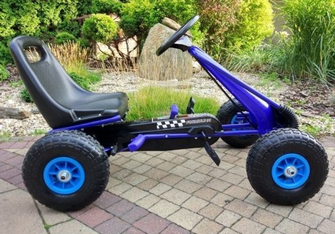 Gokart Niebieski A-15 Pompowane Koła Gokart Niebieski A-15 Pompowane Koła