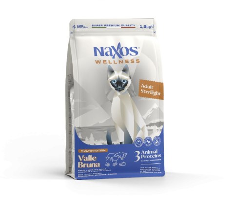 NAXOS CAT STERILIZED dla kotów sterylizowanych na bazie wołowiny, bawoła i jagnięicny 1,5 kg NAXOS CAT STERILIZED dla kotów sterylizowanych na bazie wołowiny, bawoła i jagnięicny 1,5 kg