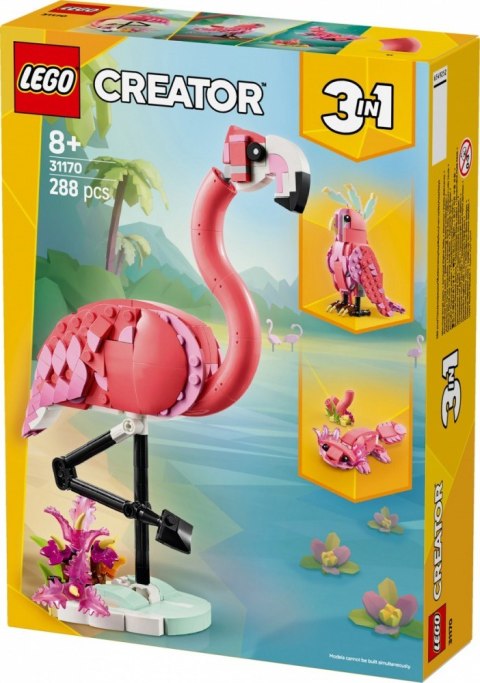 Klocki Creator 31170 Dzikie zwierzęta: różowy flaming Klocki Creator 31170 Dzikie zwierzęta: różowy flaming