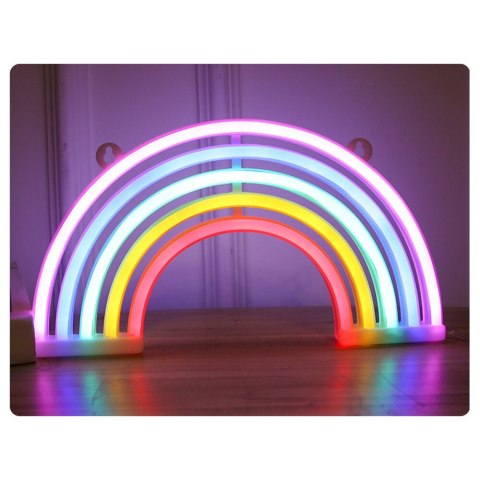 Lampka Dekoracyjna Nocna Neonowa Tęcza LED Na Baterie Lampka Dekoracyjna Nocna Neonowa Tęcza LED Na Baterie