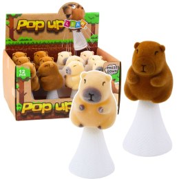 Skacząca Kapibara Na Sprężynie Pop Up Beżowa Brązowa 10cm