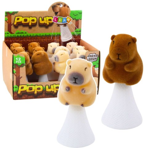 Skacząca Kapibara Na Sprężynie Pop Up Beżowa Brązowa 10cm Skacząca Kapibara Na Sprężynie Pop Up Beżowa Brązowa 10cm